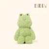 Plush Toy Green Frog with Black Eyes - Comfort Plushie