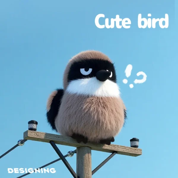 Soft Cuddly Toy for Collectors - Brown-backed Shrike Design