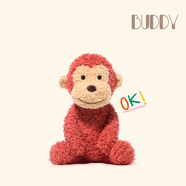 Cute Buddy Monkey Plush Toy - Soft Stuffed Animal for Kids
