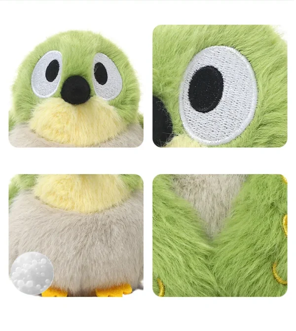Soft Cuddly Toy for Collectors - Green Bird Design