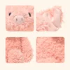 Plush Toy Pink Pig with Black Eyes - Comfort Plushie