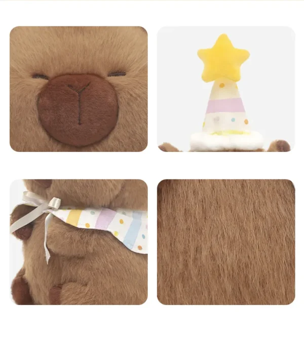 Birthday Capybara 04_11zon Soft Cuddly Toy for Collectors - Birthday Capybara Design