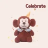 Cute Birthday Monkey Plush Pal - Soft Stuffed Toy for Kids