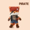 Cute Pirate Fox Plush Pal - Soft Stuffed Toy for Kids