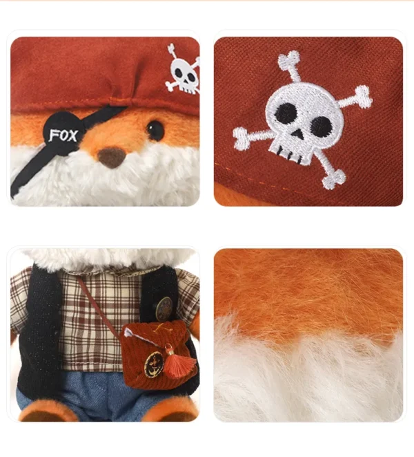 Lovable Stuffed Pirate Fox - Perfect Gift for Children