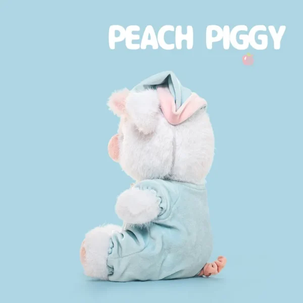 White Peach Pig 02_2_11zon Lovable Stuffed Pig with Peach - Perfect Gift for Children