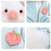 White Peach Pig 03_3_11zon Soft Cuddly Toy for Collectors - White Peach Pig Design