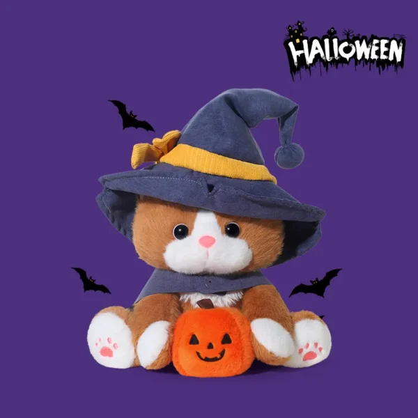 Cute Halloween Cat Plush Pal - Soft Stuffed Toy for Kids