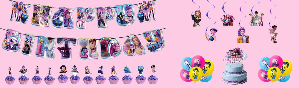 Kpop Demon Hunter Birthday Decorations