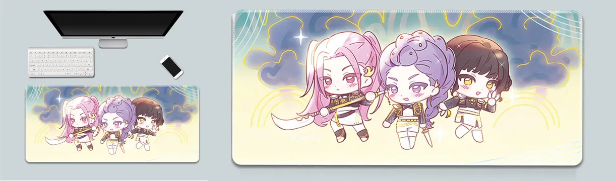 KPop Demon Hunters Sticker Mouse Pad