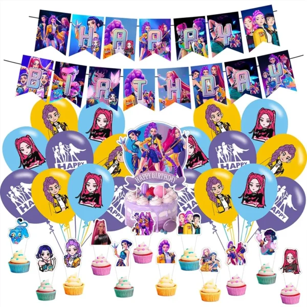 Kpop Demon Hunter Birthday Decorations