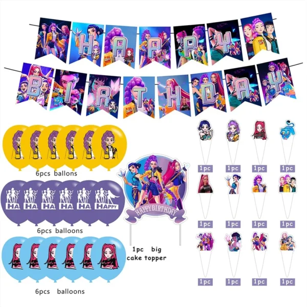 Kpop Demon Hunter Birthday Decorations Kpop Demon Hunter Birthday Decorations