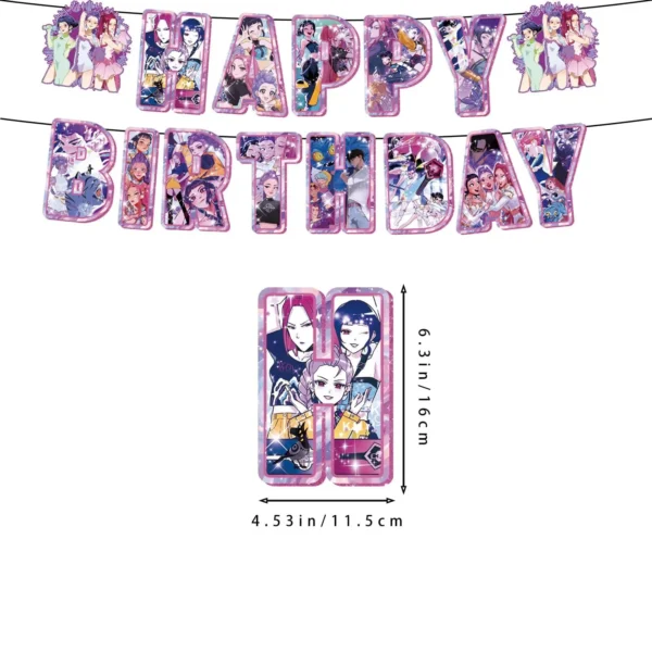 Kpop Demon Hunter Birthday Decorations