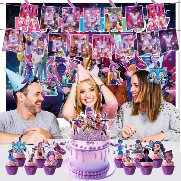 Kpop Demon Hunter Birthday Decorations