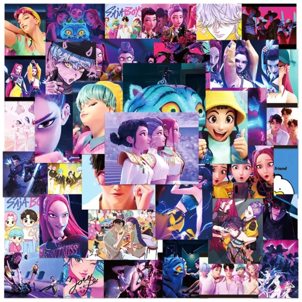 kpop demon hunter sticker 2_2_11zon Close-up of selected high-quality Demon Hunters vinyl sticker designs